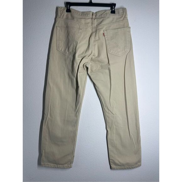 Levi’s 505 Regular Fit Men’s Tan Jeans Size 36W/ 28L - Picture 3 of 15
